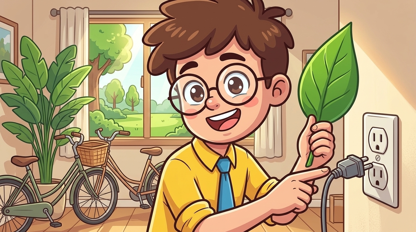 기후변화와 지구 — 하지만 걱정만 하고 있을 수는 없죠! 쓰지 않는 플러그를 뽑고, 가까운 거리는 걸어 다니는 작은 행동으로 지구를 지킬 수 있어요.